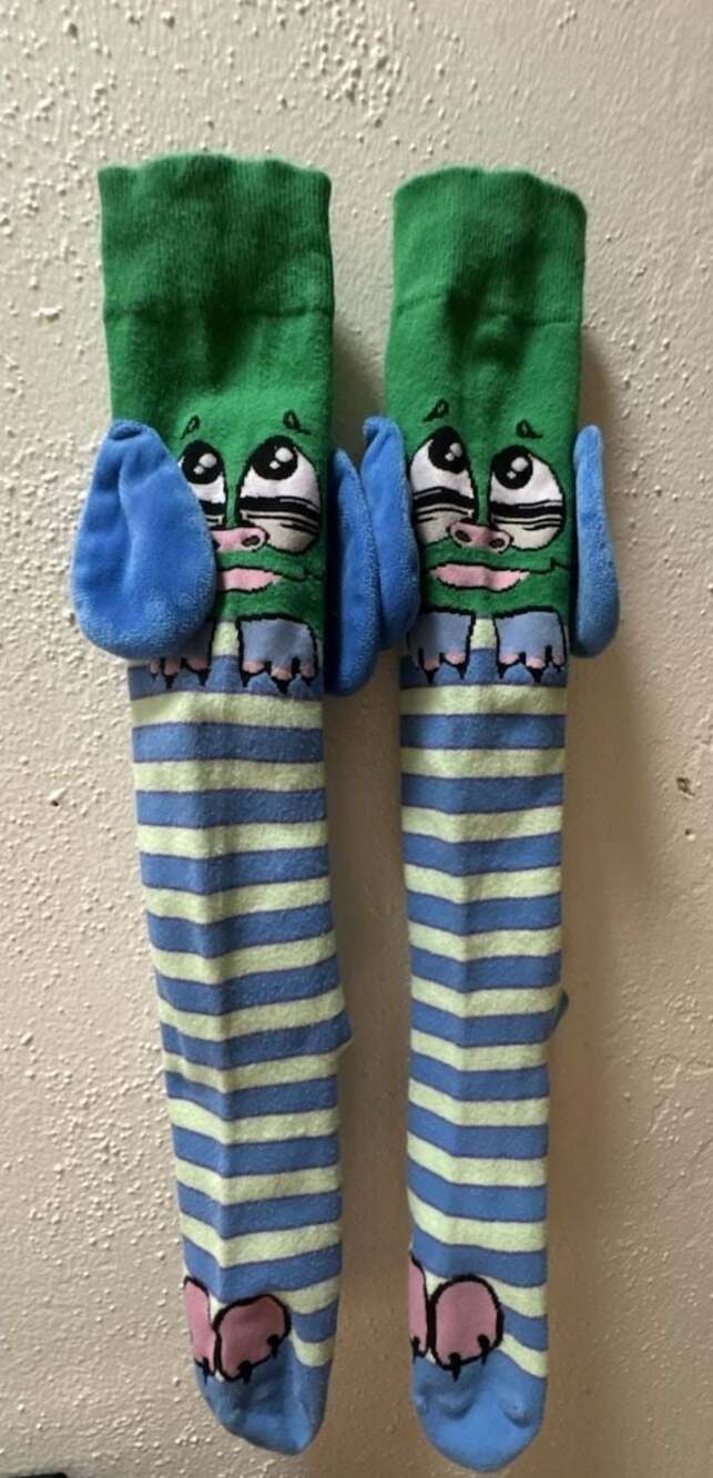 NEW Mooshwalks Cute Monster Knee High Socks - one size
